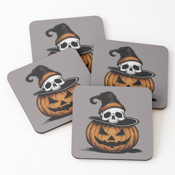 Item preview, Skull in a Pumpkin Hat" designed and sold by Zofia Sosnecka.