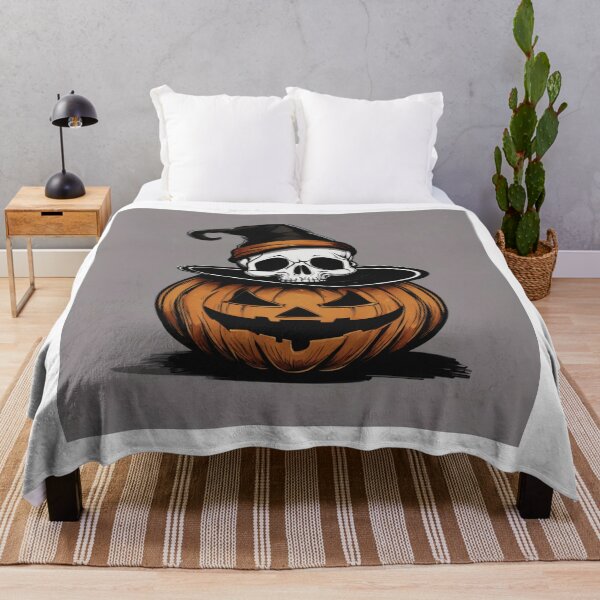 Item preview, Skull in a Pumpkin Hat" designed and sold by Zofia Sosnecka.