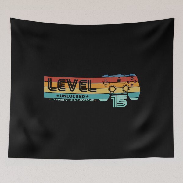 Item preview, Level 15 Unlocked - 15 years old - 15th Birthday Gamer designed and sold by NH2019.