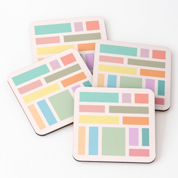 Item preview, Minimalist Colored Geometric Blocks designed and sold by Jeallan Designs.