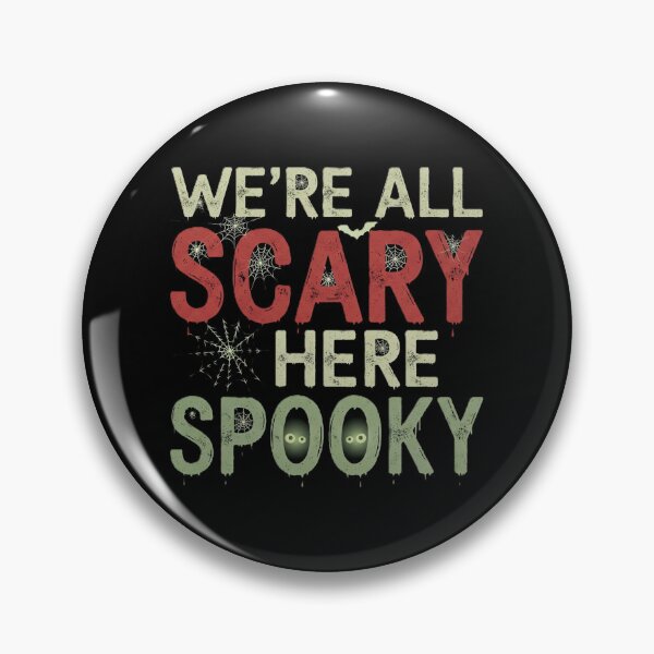 Item preview, We're All Scary Here | Spooky Halloween Retro Art Print designed and sold by DMNindustries.