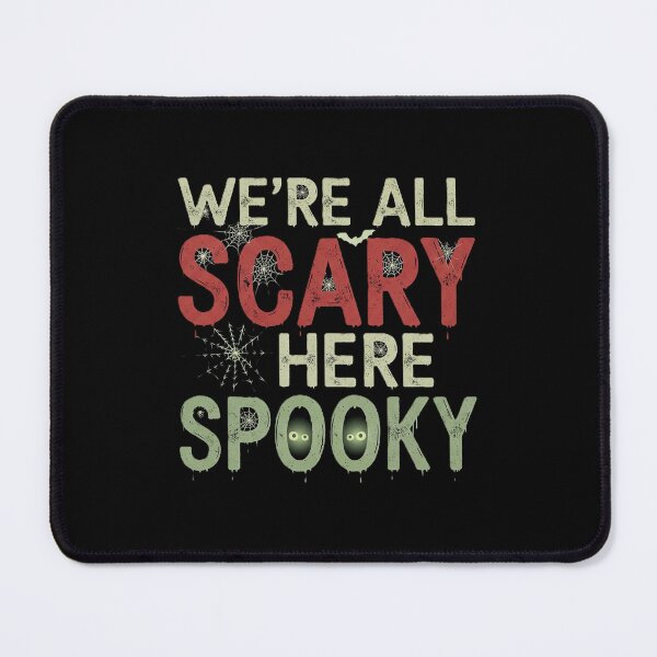 Item preview, We're All Scary Here | Spooky Halloween Retro Art Print designed and sold by DMNindustries.