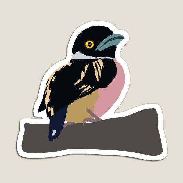 Item preview, Black-and-Yellow Broadbill Drawing designed and sold by Dawnrawson.