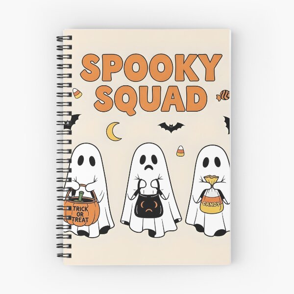 Item preview, Spooky Squad – Cute Halloween Ghosts with Candy and Trick or Treat Bags designed and sold by Geafixy.