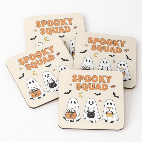 Item preview, Spooky Squad – Cute Halloween Ghosts with Candy and Trick or Treat Bags designed and sold by Geafixy.
