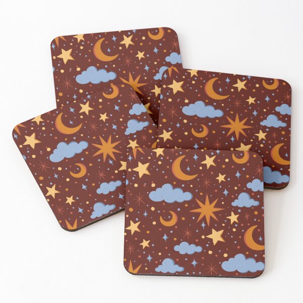 Item preview, Cute sky with clouds and stars designed and sold by patternarya.