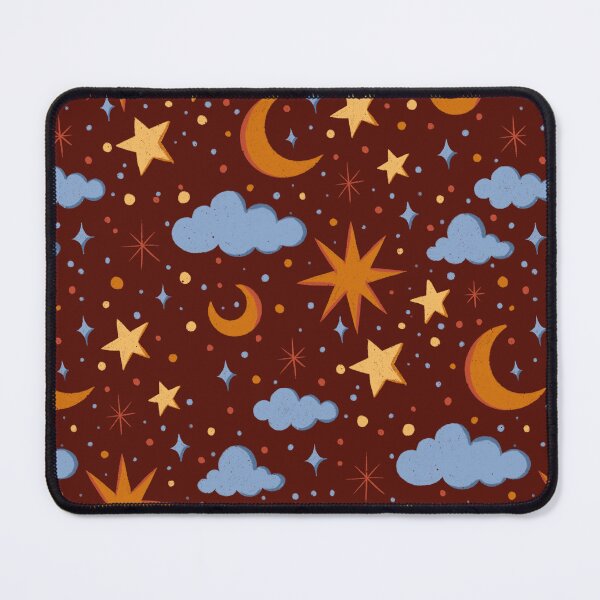 Item preview, Cute sky with clouds and stars designed and sold by patternarya.