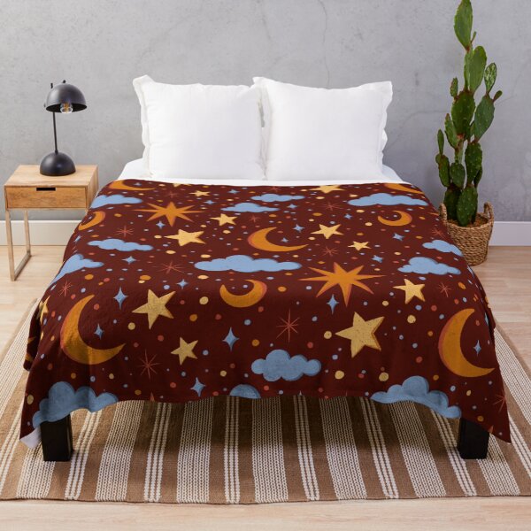 Item preview, Cute sky with clouds and stars designed and sold by patternarya.