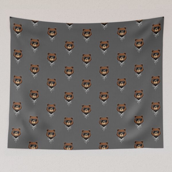 Item preview, Cartoon Bear Head with Sunglasses – Graffiti Style Serious Expression designed and sold by PixelVibe782.
