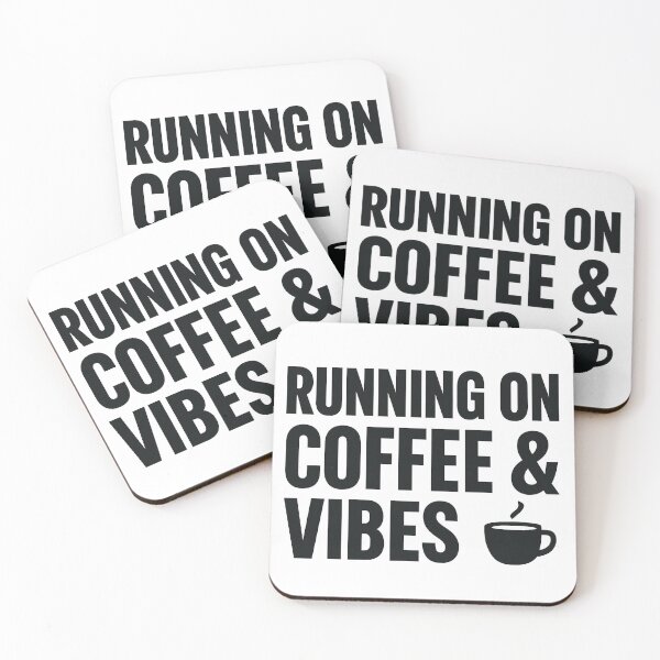 Item preview, Running on Coffee & Vibes – Funny Coffee Lover Design designed and sold by MiLaKK.