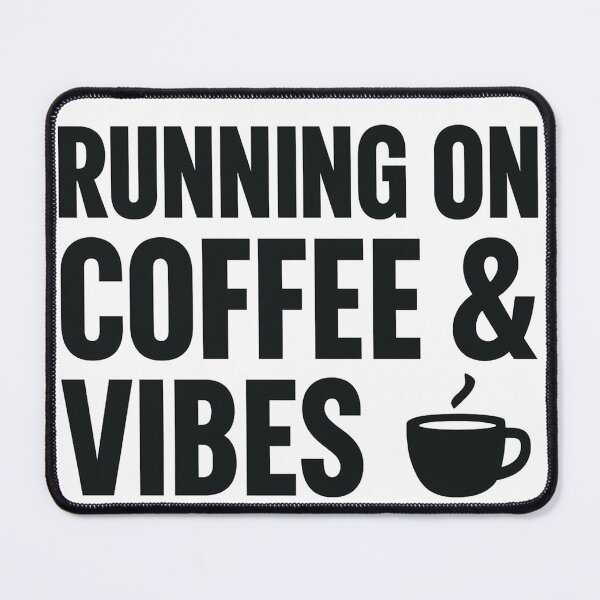 Item preview, Running on Coffee & Vibes – Funny Coffee Lover Design designed and sold by MiLaKK.