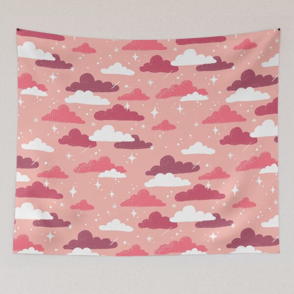Item preview, Cute Pink Clouds Pattern  designed and sold by patternarya.