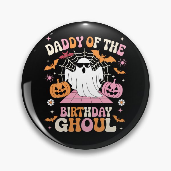 Item preview, Daddy Of The Birthday Ghoul Groovy Halloween Ghost Spooky designed and sold by ticlitule.