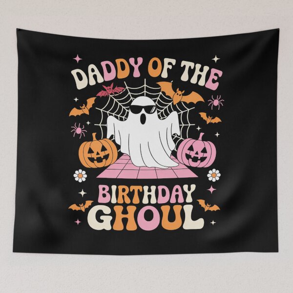 Item preview, Daddy Of The Birthday Ghoul Groovy Halloween Ghost Spooky designed and sold by ticlitule.