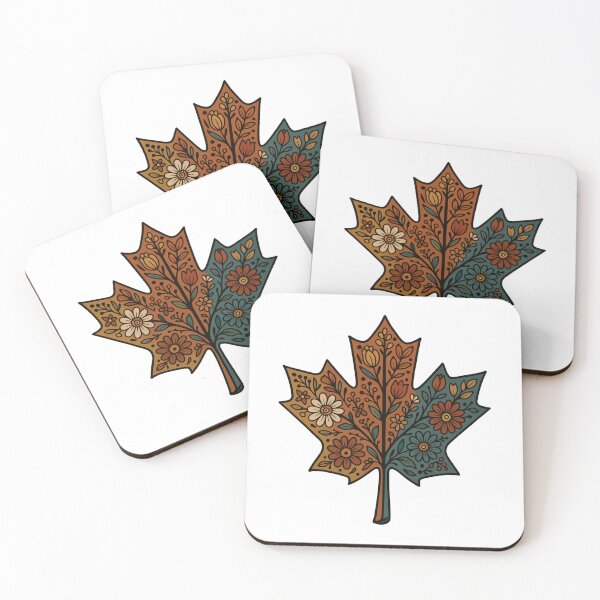 Item preview, Boho Floral Maple Leaf – Vintage Fall Aesthetic Autumn Design designed and sold by Furr-n-Purr.