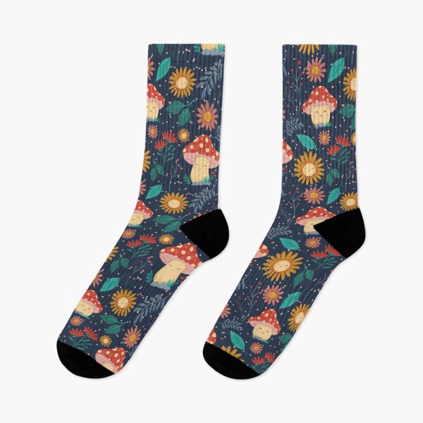 Item preview, Floral Cute Mushrooms designed and sold by patternarya.