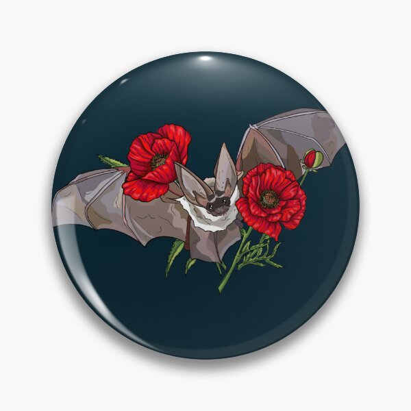 Item preview, Bat and Poppies designed and sold by CCola-Creations.