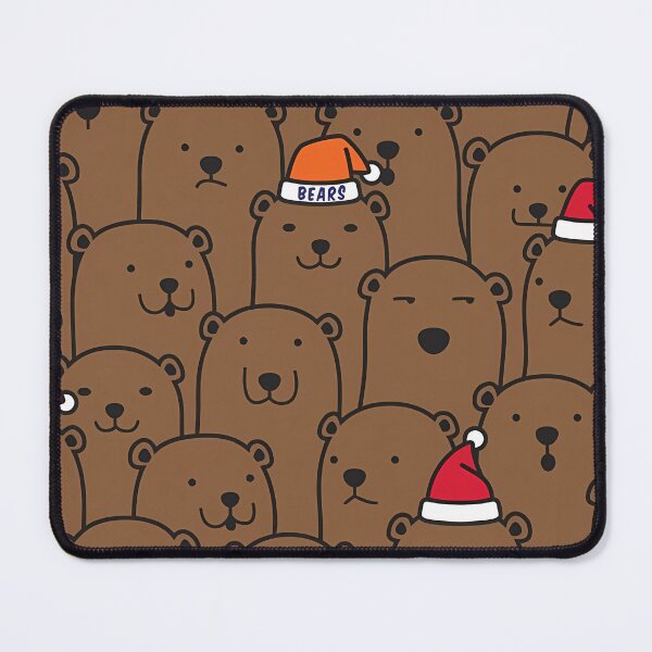 Item preview, Festive Cartoon Bear Pattern with Santa Hats and Beanie designed and sold by darkskinbender.