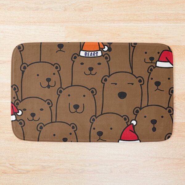 Item preview, Festive Cartoon Bear Pattern with Santa Hats and Beanie designed and sold by darkskinbender.