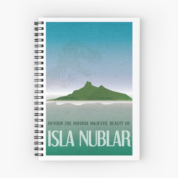 Item preview, Isla Nublar travel print, jurassic park designed and sold by fatpoppydesign.