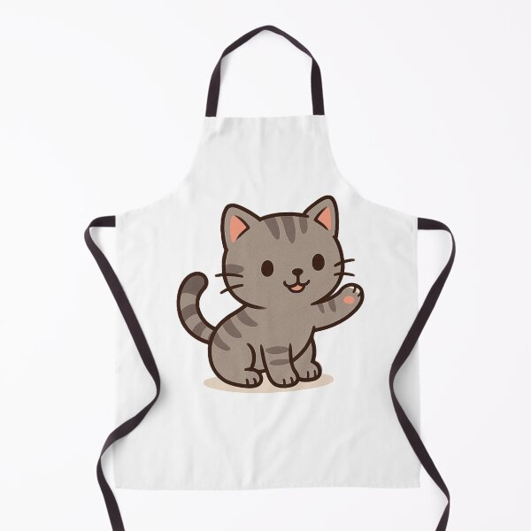 Item preview, Cute Waving Kitten Kawai Kitty– Adorable Cat Illustration for Stickers, T-Shirts, Mugs & Phone Cases designed and sold by ArtDripFashion.