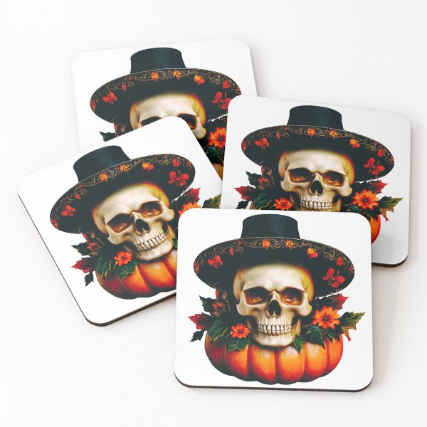 Item preview, Skull in a Pumpkin Hat designed and sold by Zofia Sosnecka.