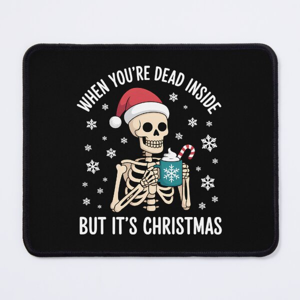 Item preview, Dead Inside But Its Christmas Skeleton Coffee Xmas designed and sold by ticlitule.