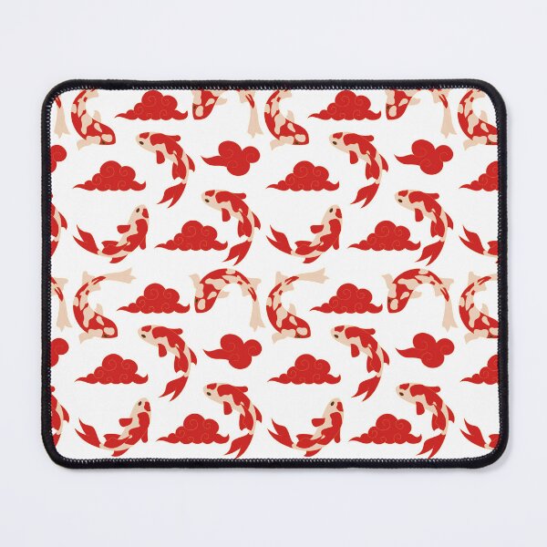 Item preview, Red Koi Fish Seamless Japanese Pattern designed and sold by SmallDart Creations.