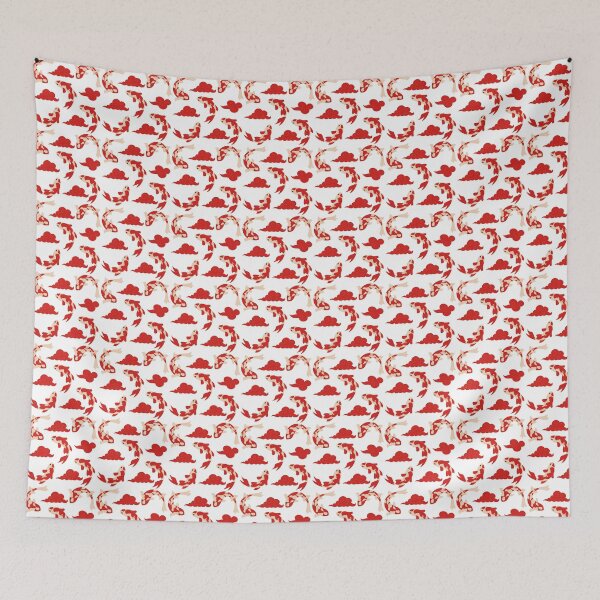 Item preview, Red Koi Fish Seamless Japanese Pattern designed and sold by SmallDart Creations.