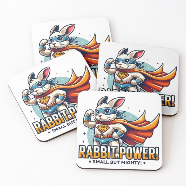 Item preview, Superhero Rabbit Power Small but Mighty Design. designed and sold by The-T-In-Retro.