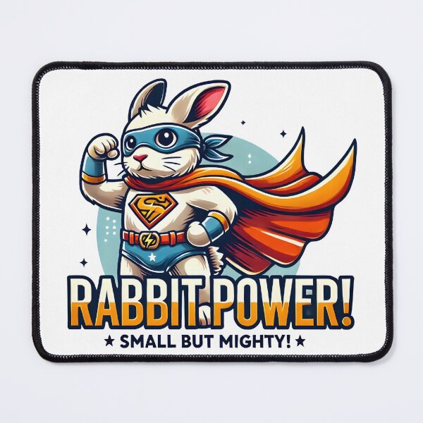 Item preview, Superhero Rabbit Power Small but Mighty Design. designed and sold by The-T-In-Retro.