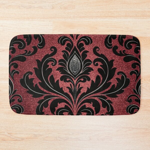 Aperçu de l'œuvre Velours noir gothique sur chenille rouge créée et vendue par Eclectic Monkey.