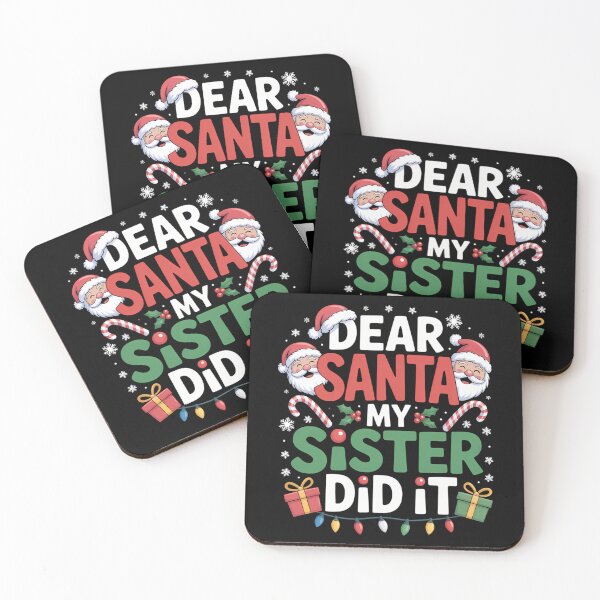 Item preview, Dear Santa My Sister Did It Girls Kids Boys Funny Christmas designed and sold by ticlitule.
