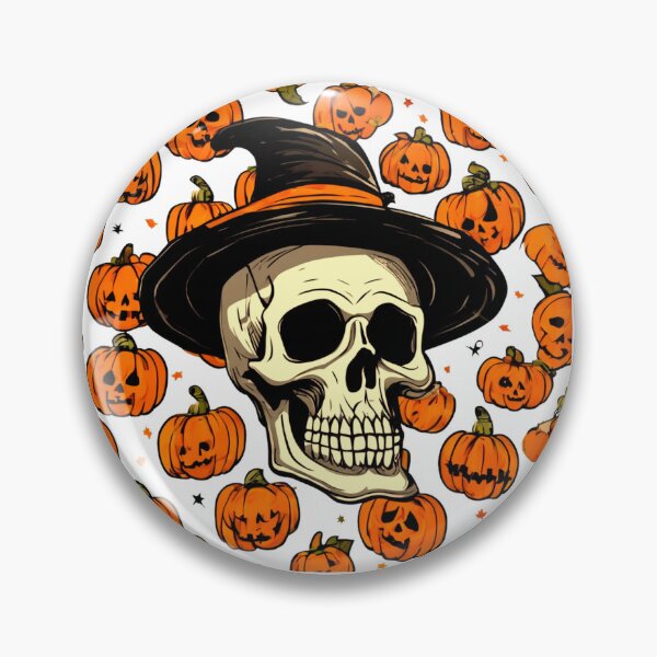 Item preview, Skull in a Pumpkin Hat designed and sold by Zofia Sosnecka.