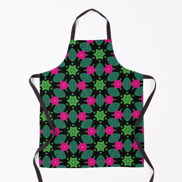 Item preview, Black, Pink and Neon Green Geometric Floral designed and sold by patternarya.