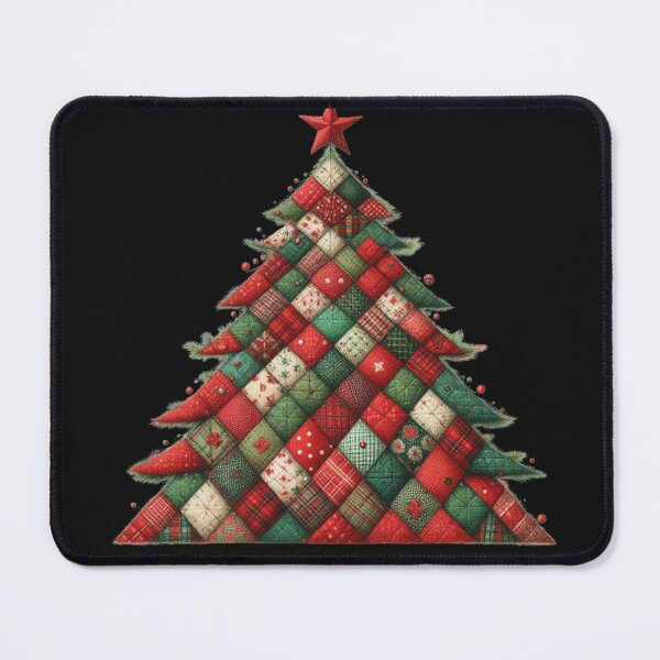 Item preview, Patchwork Christmas Tree – Cozy Quilted Holiday Digital Ink Painting designed and sold by CRAZY&ART.