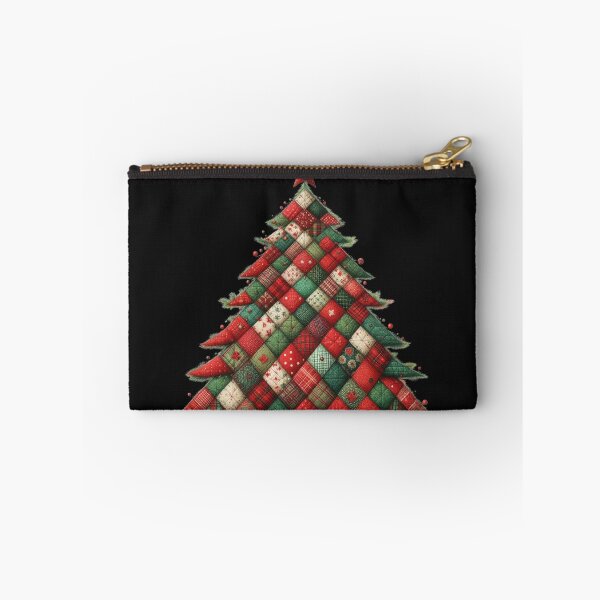 Item preview, Patchwork Christmas Tree – Cozy Quilted Holiday Digital Ink Painting designed and sold by CRAZY&ART.