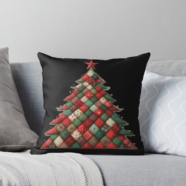 Item preview, Patchwork Christmas Tree – Cozy Quilted Holiday Digital Ink Painting designed and sold by CRAZY&ART.