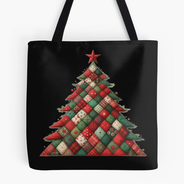 Item preview, Patchwork Christmas Tree – Cozy Quilted Holiday Digital Ink Painting designed and sold by CRAZY&ART.