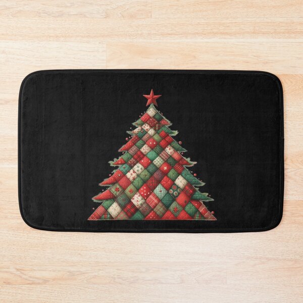 Item preview, Patchwork Christmas Tree – Cozy Quilted Holiday Digital Ink Painting designed and sold by CRAZY&ART.