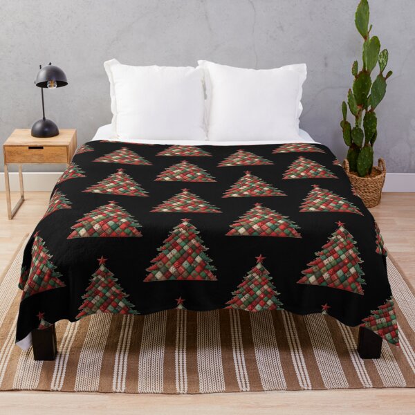 Item preview, Patchwork Christmas Tree – Cozy Quilted Holiday Digital Ink Painting designed and sold by CRAZY&ART.