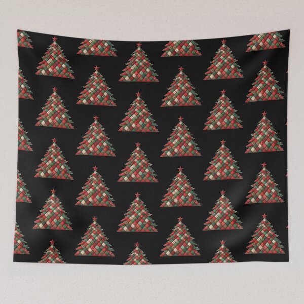 Item preview, Patchwork Christmas Tree – Cozy Quilted Holiday Digital Ink Painting designed and sold by CRAZY&ART.