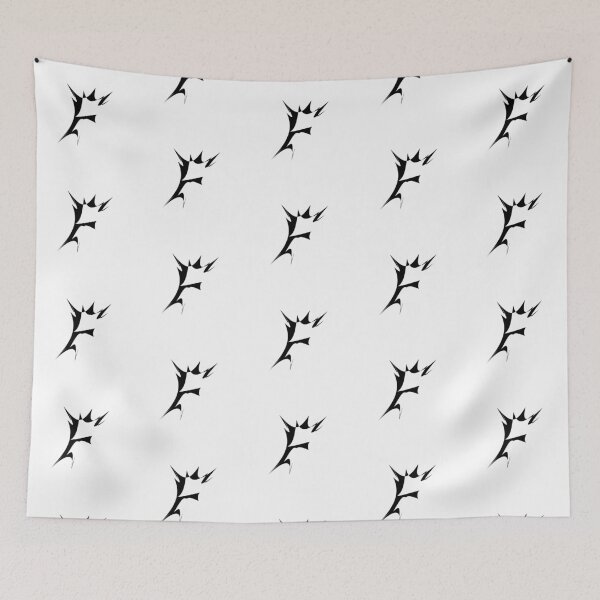 Item preview, Letter F Thorn-Blade Typography — Black Metal designed and sold by uncoXab.