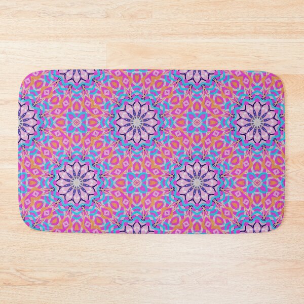 Item preview, Pink , Blue and Orange Geometric Floral designed and sold by patternarya.