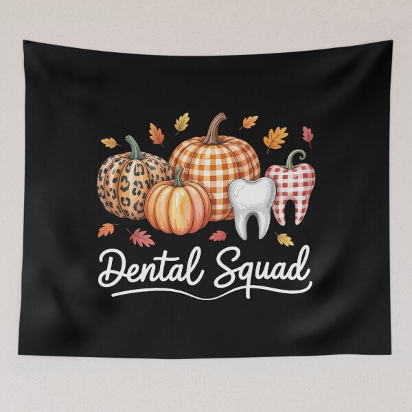 Artikelvorschau, Dental Squad Kürbis Zahn Zahnarzt Niedlich Thanksgiving Herbst entworfen und verkauft von BiellaSar.