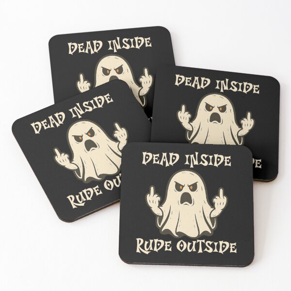 Item preview, Dead Inside Rude Outside – Funny Ghost Halloween Design designed and sold by THISisIT-eshop.