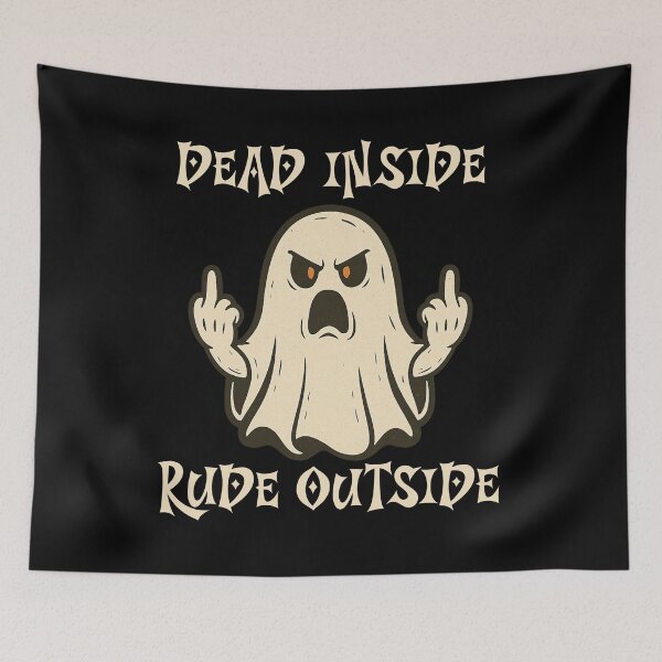 Item preview, Dead Inside Rude Outside – Funny Ghost Halloween Design designed and sold by THISisIT-eshop.