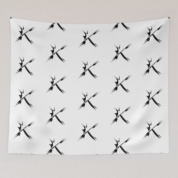 Item preview, Letter K Thorn-Blade Typography — Black Metal designed and sold by uncoXab.