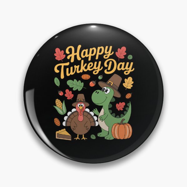 Item preview, Dinosaur Dancing Pie Pumpkin Happy Turkey Day Thanksgiving designed and sold by BiellaSar.