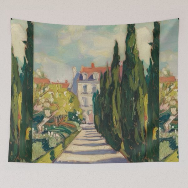 Item preview, French Chateau Pathway  – Impressionist Landscape designed and sold by CARRAANN.